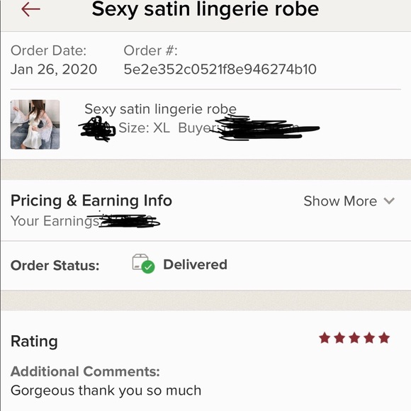 Sexy satin lingerie robe - Picture 6 of 6